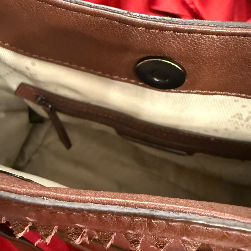 Aimee Kestenberg "Kimberly Shopper" AK7515 Dark Brown Leather Handbag Purse - Picture 8 of 10